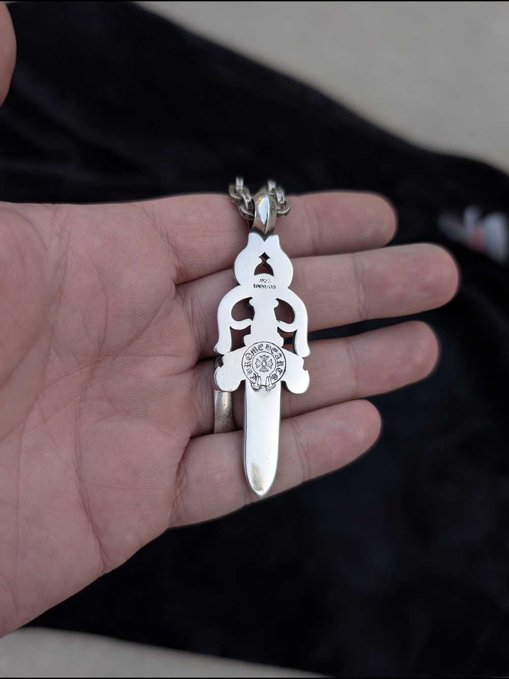 Chrome Hearts Large 925 Silver Dagger Pendant - Picture 5 of 8